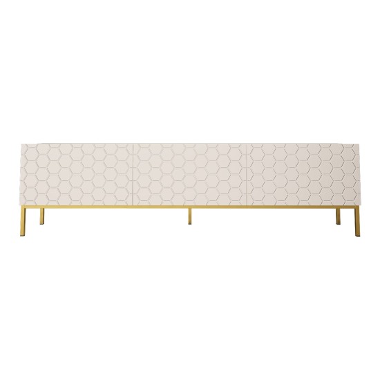 TV stand HESSERACT 190 cm, white gloss