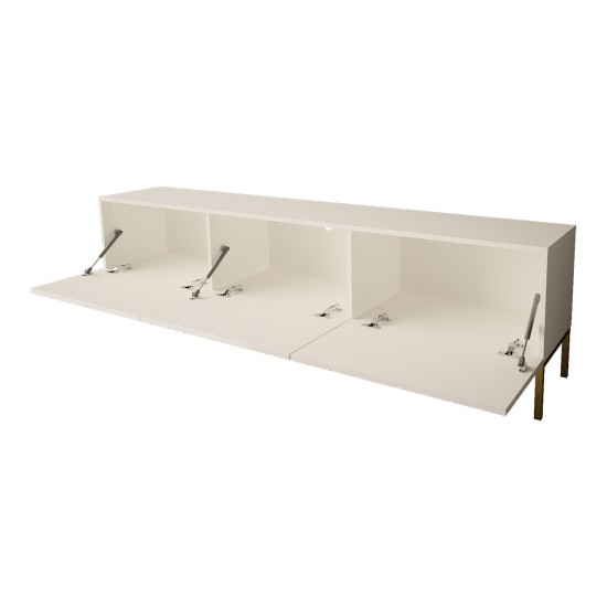 TV stand HESSERACT 190 cm, white gloss
