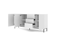Комод RAVENNA B 200 см, 3 двери и 3 ящика, белый матовый, чёрная рама Комод RAVENNA B 200 см, 3 двери и 3 ящика, белый матовый, чёрная рама