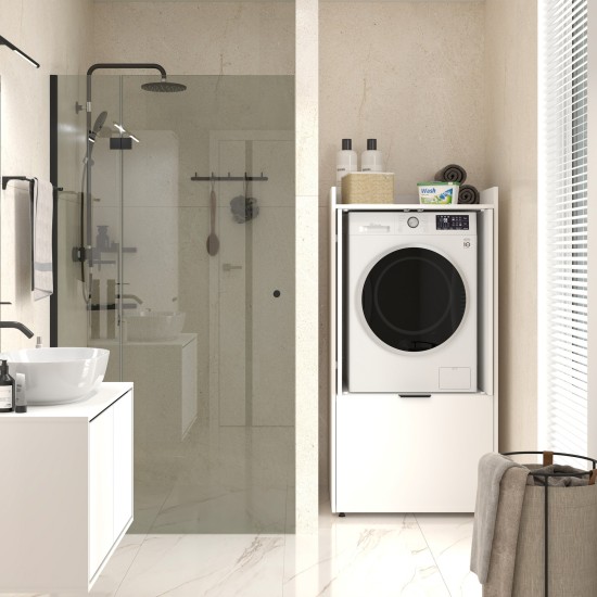 Washing machine cabinet LUNA Helvetia 77 cm, white