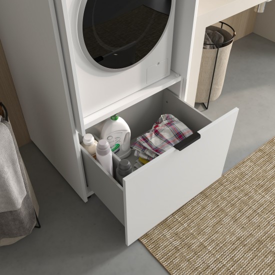 Washing machine cabinet LUNA Helvetia 77 cm, white