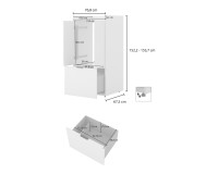Washing machine cabinet LUNA Helvetia 77 cm, white