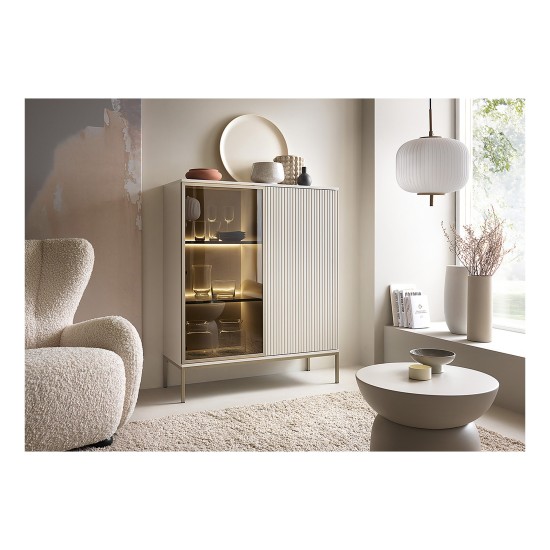 SENTO display cabinet 104 cm, cashmere