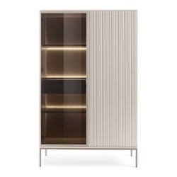 SENTO tall display cabinet 104 cm, cashmere