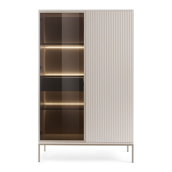 SENTO tall display cabinet 104 cm, cashmere