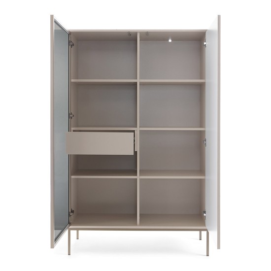 SENTO tall display cabinet 104 cm, cashmere
