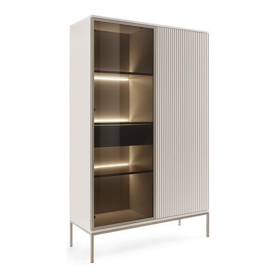 SENTO tall display cabinet 104 cm, cashmere