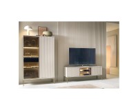 SENTO tall display cabinet 104 cm, cashmere