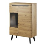 NORDI display cabinet 90 cm, Artisan oak
