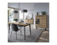 NORDI display cabinet 90 cm, Artisan oak NORDI display cabinet 90 cm, Artisan oak