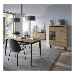 NORDI display cabinet 90 cm, Artisan oak