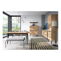 NORDI tall chest of drawers 107 cm, Artisan oak