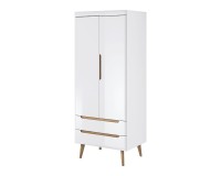 NORDI wardrobe 80 cm, white gloss with Riviera oak NORDI wardrobe 80 cm, white gloss with Riviera oak