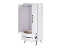 NORDI wardrobe 80 cm, white gloss with Riviera oak NORDI wardrobe 80 cm, white gloss with Riviera oak