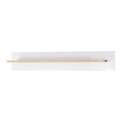 NORDI wall shelf 107 cm, white gloss with Riviera oak NORDI wall shelf 107 cm, white gloss with Riviera oak