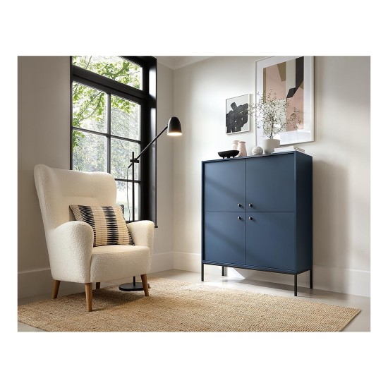 MONO tall chest of drawers 104 cm, navy MONO tall chest of drawers 104 cm, navy