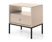 MONO bedside table 54 cm, sand beige