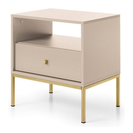 MONO bedside table 54 cm, sand beige