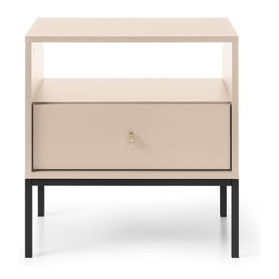 MONO bedside table 54 cm, sand beige