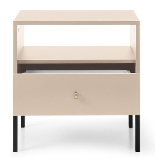 MONO bedside table 54 cm, sand beige