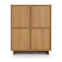 YASUMI tall chest of drawers 98 cm, caramel oak