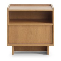 YASUMI bedside table 50 cm, caramel oak
