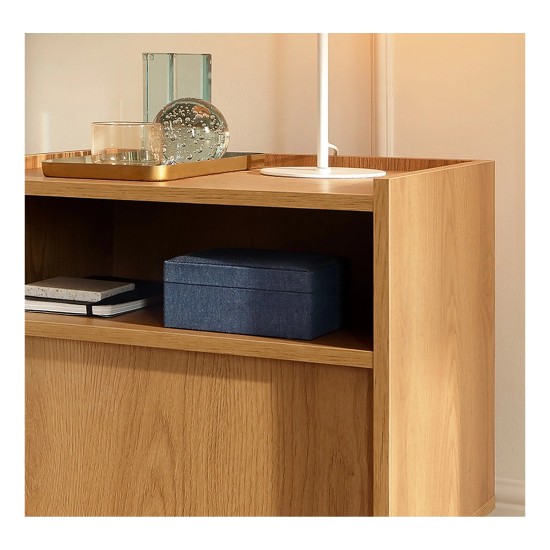 YASUMI bedside table 50 cm, caramel oak