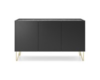 Комод HARMONY 144 см, чёрный с мрамором Комод HARMONY 144 см, чёрный с мрамором