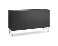 Комод HARMONY 144 см, чёрный с мрамором Комод HARMONY 144 см, чёрный с мрамором