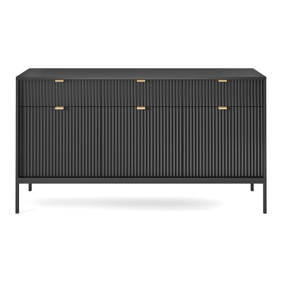 NOVA chest of drawers 154 cm, black NOVA chest of drawers 154 cm, black