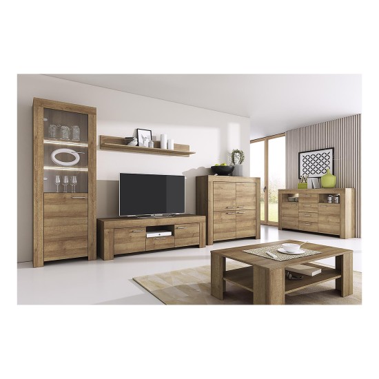 SKY tv unit with shelf 155 cm, Riviera oak