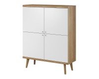 Шкаф-комод PRIMO 107 см, белый с дубом ривьера