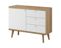 Комод PRIMO 107 см, белый с дубом ривьера