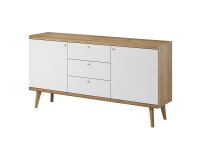 Комод PRIMO 160 см, белый с дубом ривьера