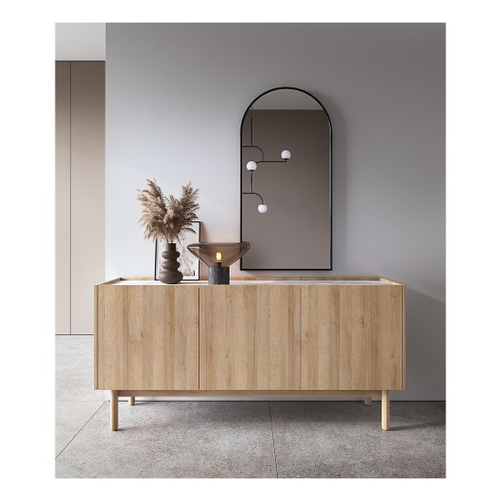 Комод BOHO 144 см, дуб ривьера с мрамором