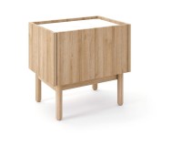 BOHO bedside table 50 cm, Riviera oak with marble