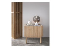 BOHO bedside table 50 cm, Riviera oak with marble