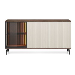 VICI sideboard 154 cm, cashmere with Warmia walnut VICI sideboard 154 cm, cashmere with Warmia walnut