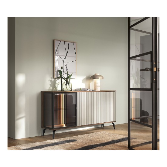 VICI sideboard 154 cm, cashmere with Warmia walnut VICI sideboard 154 cm, cashmere with Warmia walnut
