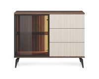VICI chest of drawers 103 cm, cashmere with Warmia walnut VICI chest of drawers 103 cm, cashmere with Warmia walnut