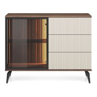 VICI chest of drawers 103 cm, cashmere with Warmia walnut