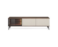 VICI tv unit 180 cm, cashmere with Warmia walnut VICI tv unit 180 cm, cashmere with Warmia walnut