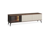 VICI tv unit 180 cm, cashmere with Warmia walnut VICI tv unit 180 cm, cashmere with Warmia walnut