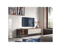 VICI tv unit 180 cm, cashmere with Warmia walnut VICI tv unit 180 cm, cashmere with Warmia walnut