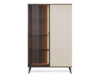 VICI display cabinet 103 cm, cashmere with Warmia walnut VICI display cabinet 103 cm, cashmere with Warmia walnut