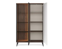 VICI display cabinet 103 cm, cashmere with Warmia walnut VICI display cabinet 103 cm, cashmere with Warmia walnut