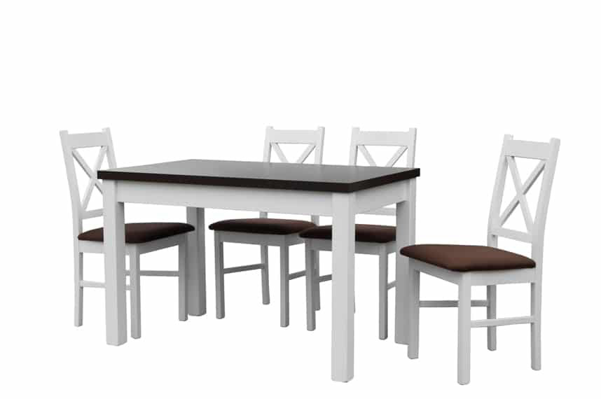 wood and white dining table