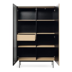 ORTA tall display cabinet 107 cm, Vicenza oak