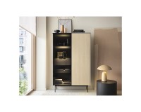 ORTA tall display cabinet 107 cm, Vicenza oak