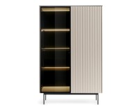 ORTA tall display cabinet 107 cm, cashmere